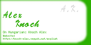 alex knoch business card